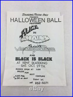 Alice in Chains Suite Vengence Black is B. At Kent Skateking Concert Poster