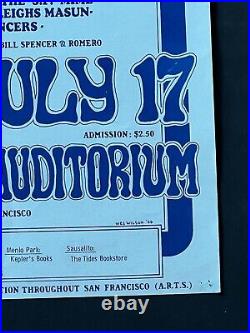 Allen Ginesberg San Francisco Mime Troupe Fillmore Concert Poster AOR Original