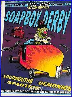 Amazing Lindsay Kuhn Original 1996 Soapbox Derby San Francisco Concert Poster