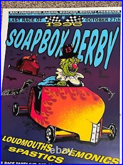 Amazing Lindsay Kuhn Original 1996 Soapbox Derby San Francisco Concert Poster