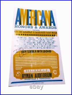 Americana Music Awards Hatch Print Signed by Robert Plant, Ryman, Sept 9, 2010
