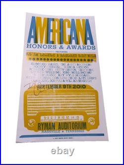 Americana Music Awards Hatch Print Signed by Robert Plant, Ryman, Sept 9, 2010