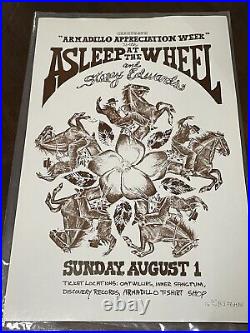 Asleep at the Wheel Vintage Concert Poster Original Print B. J. Froman 1976 Austin