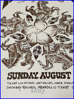 Asleep at the Wheel Vintage Concert Poster Original Print B. J. Froman 1976 Austin