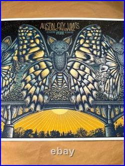 Austin City Limits Music Festival 2017 Poster Todd Slater S/N ACL bats bridge