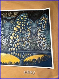 Austin City Limits Music Festival 2017 Poster Todd Slater S/N ACL bats bridge