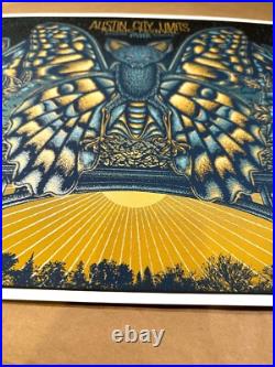 Austin City Limits Music Festival 2017 Poster Todd Slater S/N ACL bats bridge