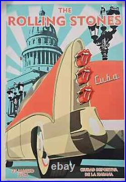 Authentic Rolling Stones Havana Concert Poster Original 2016 Cuban Print Authentic Rolling Stones Havana Concert Poster Original 2016 Cuban Print