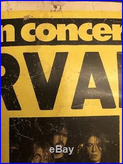 Authentic Vintage Nirvana Nevermind 1992 Concert Poster Memorabilia