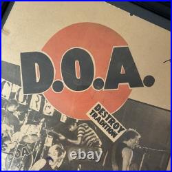 Autographed D. O. A. Original Concert Poster Vancouver B. C.'Hardcore'81' Punk