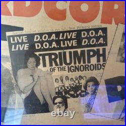 Autographed D. O. A. Original Concert Poster Vancouver B. C.'Hardcore'81' Punk