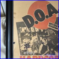 Autographed D. O. A. Original Concert Poster Vancouver B. C.'Hardcore'81' Punk