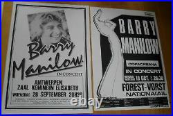 BARRY MANILOW 2 original silkscreen concert posters'78