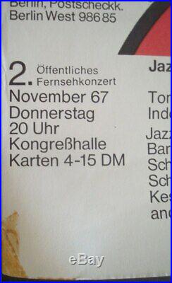 BERLIN JAZZ FESTIVAL 1967 German A1 concert poster GUNTHER KIESER MILES DAVIS