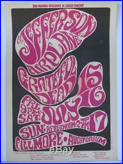 BG17-OP1 Grateful Dead Jefferson Airplane Concert Poster Bill Graham