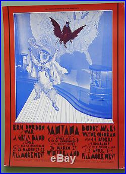 BG275 SANTANAEric Burdon1971 Fillmore West Original Concert Poster 1st