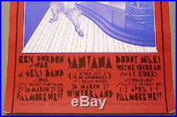 BG275 SANTANAEric Burdon1971 Fillmore West Original Concert Poster 1st