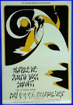 BG280 Humble Pie Swamp Dogg 1971 Original Fillmore West Concert Poster 1st Ed