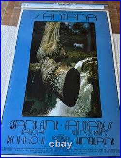 BG-207 Santana Winterland 1969 FD 1st Print Concert Poster CGC 9.6
