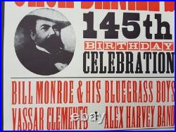 BILL MONROE 1995 JACK DANIELS Hatch Show Print VASSAR CLEMENTS Concert Poster