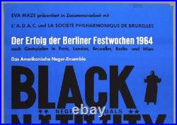 BLACK NATIVITY rare vintage original Munich 1964 concert poster BLACK NATIVITY rare vintage original Munich 1964 concert poster