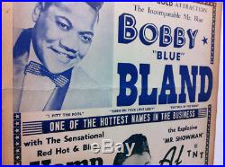 BOBBY BLUE BLAND'62 Original Boxing-Style Concert Poster HAMP SIMMONS AL BRAGGS