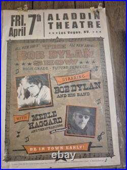 BOB DYLAN CONCERT POSTER LOT of 4 PHX/LAS/TUL/ABQ Great Shape Still in DYLAN BAG