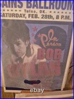 BOB DYLAN CONCERT POSTER LOT of 4 PHX/LAS/TUL/ABQ Great Shape Still in DYLAN BAG