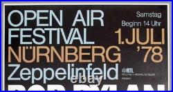 BOB DYLAN Eric Clapton rare vintage original Nuremberg 1978 concert poster