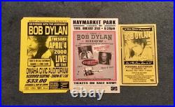 BOB DYLAN original CONCERT POSTERS lot of 3 2000, 2001, 2004