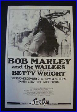 BOB MARLEY 1978 ORIGINAL CONCERT POSTER 1ST PRINT / Reggae Rasta