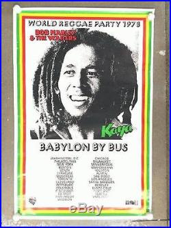 Bob Marley World Reggae Party 1978 Original Concert Poster Reggae Kaya