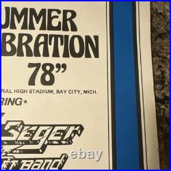 BOB SEGER- VAN HALEN-CHEAP TRICK Original Concert Tour Poster 1978 Rare Michigan