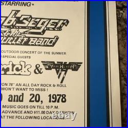 BOB SEGER- VAN HALEN-CHEAP TRICK Original Concert Tour Poster 1978 Rare Michigan