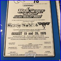 BOB SEGER- VAN HALEN-CHEAP TRICK Original Concert Tour Poster 1978 Rare Michigan