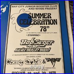 BOB SEGER- VAN HALEN-CHEAP TRICK Original Concert Tour Poster 1978 Rare Michigan