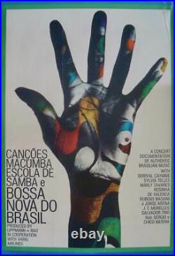 BOSSA NOVA DO BRASIL FESTIVAL 1966 German A1 concert poster GUNTHER KIESER