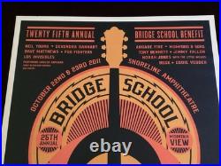 BRIDGE SCHOOL BENEFIT 2011 Concert Poster BECK Foo FIghters PEARL JAM 14x21 USED