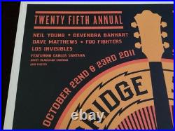 BRIDGE SCHOOL BENEFIT 2011 Concert Poster BECK Foo FIghters PEARL JAM 14x21 USED