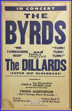 BUFFALO SPRINGFIELD Second-Ever CONCERT Byrds 1966 Boxing Style Concert Poster