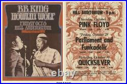 B. B. King Howlin Wolf Ann Arbor 1971 Concert Handbill Pink Floyd Extremely Rare