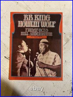 B. B. King Howlin Wolf Ann Arbor 1971 Concert Handbill Pink Floyd Extremely Rare