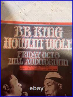 B. B. King Howlin Wolf Ann Arbor 1971 Concert Handbill Pink Floyd Extremely Rare