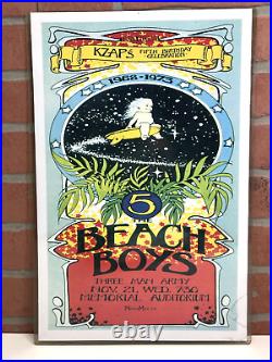 Beach Boys 5 Concert Poster Stars Space Baby 1968-1973 RARE 12x18