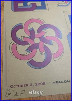 Beck Modern Guilt 2008 Tour Signed Poster S/n Lithograph -aragon Chicago Concert