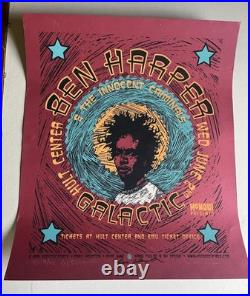 Ben Harper Concert Poster 1999 Artist Proof Signed & Numbered Autographed by