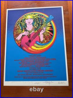 Big Five Signed Concert Poster Artist Rights Today 1989 Griffin Mouse Kelley Nm