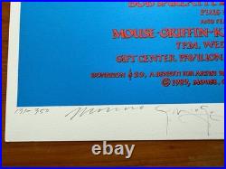 Big Five Signed Concert Poster Artist Rights Today 1989 Griffin Mouse Kelley Nm