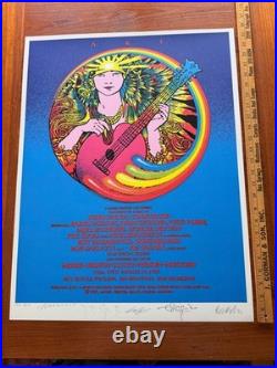 Big Five Signed Concert Poster Artist Rights Today 1989 Griffin Mouse Kelley Nm