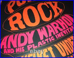 Bill Graham Pop-Op Andy Warhol/Velvet Underground/Zappa Mothers CONCERT POSTER